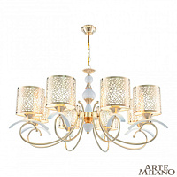 Подвесная люстра Arte Milano 309787/8 Wh/Gd