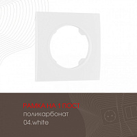 Рамка из поликарбоната на 1 пост 502.04-1.white Arte Milano