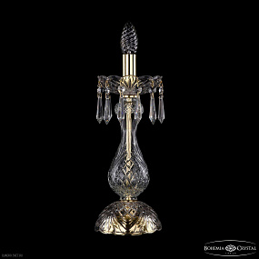 Настольная лампа с хрусталем Bohemia IVELE Crystal 1403L/1-35 G