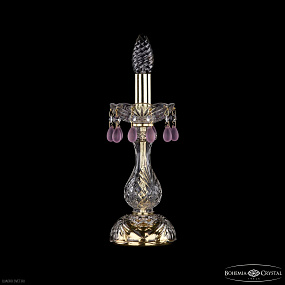 Настольная лампа с хрусталем Bohemia IVELE Crystal 1410L/1-27 G V7010