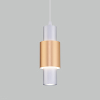 Подвесной светодиодный светильник Eurosvet Bento 50204/1 LED матовое серебро/матовое золото