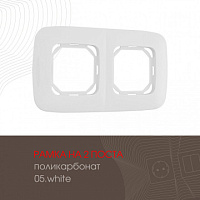 Рамка из поликарбоната на 2 поста 505.05-2.white Arte Milano