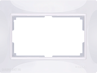 Рамка для двойной розетки (белый, basic) Werkel WL03-Frame-01-DBL-white