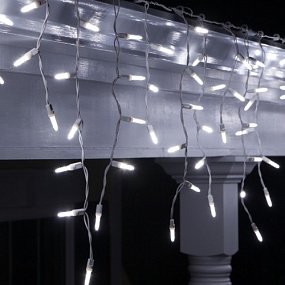 Гирлянда Бахрома, 5х0.7м., 250 LED, холодный белый, без мерцания, прозрачный ПВХ провод. 05-1961