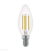 Лампа светодиодная филаментная диммируемая "Свеча", 3,5W (E14), 2700K, 350lm, прозрачный EGLO LM_LED