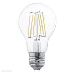 Лампа светодиодная филаментная A60, 6W (E27), 2700K, 550lm, прозрачный EGLO LM_LED_E27 11501