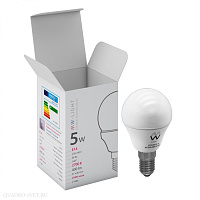 Лампа светодиодная MW-Light шар E14 2700K 5Вт LBMW14A01