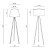 Основа для торшера Azzardo Tripod Wood AZ3013