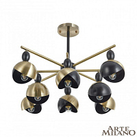 Потолочная люстра Arte Milano 271307/8 BK/GD