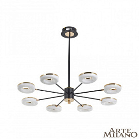 Подвесная светодиодная люстра Arte Milano 277499/8 BK/GD
