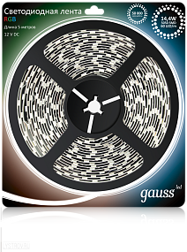 Светодиодная лента GAUSS 14.4 Вт/м 5050 SMD RGB