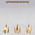 Подвесной светильник с хрусталем Eurosvet Scoppio 50101/3 перламутровое золото