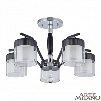 Потолочная люстра Arte Milano 332646/5 CR+BK