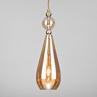 Подвесной светильник со стеклянным плафоном Eurosvet Ilario 50202/1 янтарный