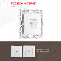 Розетка интернет, RJ45 217.45-1.white Arte Milano