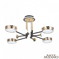 Потолочная светодиодная люстра Arte Milano 273210/8 BK/GD