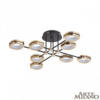 Большая светодиодная люстра Arte Milano 277999/8 BK/GD