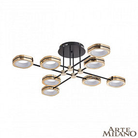 Большая светодиодная люстра Arte Milano 277999/8 BK/GD