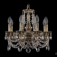 Литая подвесная люстра с хрусталем Bohemia IVELE Crystal 1707/8/125/C/GB