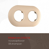 Рамка из поликарбоната на 2 поста 502.08-2.shampan Arte Milano