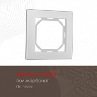 Рамка из поликарбоната на 1 пост 503.06-1.silver Arte Milano