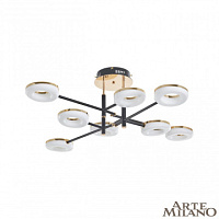 Большая светодиодная люстра Arte Milano 272999/8 BK/GD