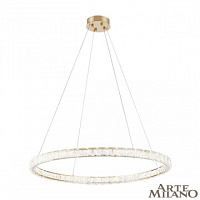 Подвесная хрустальная светодиодная люстра Arte Milano 311311/D800 GD