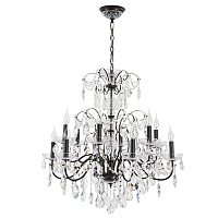 Подвесная хрустальная люстра Crystal Lux ODELIS SP12 BROWN