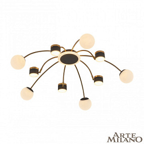 Потолочная светодиодная люстра Arte Milano 272040/10 BK/GD