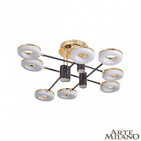 Потолочная светодиодная люстра Arte Milano 271399/8 BK/GD