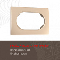 Рамка из поликарбоната для двойной розетки 502.04-double.shampan Arte Milano