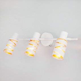 Настенный светильник с поворотными плафонами и выключателем Eurosvet Flute 20085/3 белый
