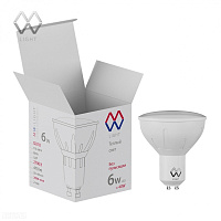 Лампа светодиодная MW-Light софитная GU10 2700K 6Вт LBMW10GU01