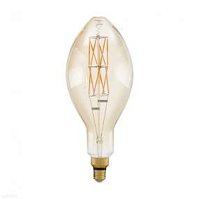 Лампа светодиодная филаментная диммируемая  EGLO "BIG SIZE" E140, 8W (E27), L403, 2100K, 806lm, янта