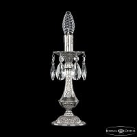 Настольная лампа с хрусталем Bohemia Ivele Crystal Verona 72100L/1-26 Ni