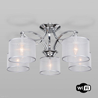 Потолочная классическая люстра Eurosvet Fabiola 60124/5 хром Smart (60109/5)