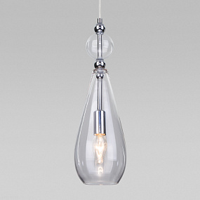 Подвесной светильник со стеклянным плафоном Eurosvet Ilario 50202/1 прозрачный