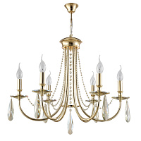 Подвесная люстра Crystal Lux VICTORIA SP6 GOLD/AMBER
