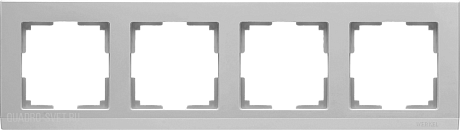 Рамка на 4 поста (серебряный) Werkel WL04-Frame-04