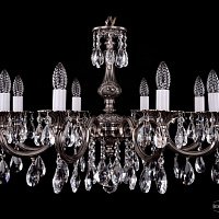 Литая подвесная люстра с хрусталем Bohemia IVELE Crystal 1702/8/265/A/NB