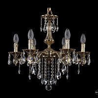 Литая подвесная люстра с хрусталем Bohemia IVELE Crystal 1710/6/160/B/GB