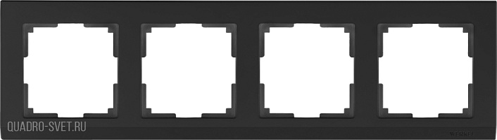 Рамка на 4 поста (черный) Werkel WL04-Frame-04-black