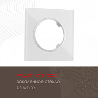 Рамка из закаленного стекла на 1 пост 502.01-1.white Arte Milano