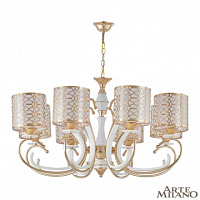 Подвесная люстра Arte Milano 301237/8 Wh/Gd