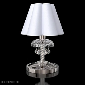Настольная лампа с хрусталем ArtGlass FLORA 01-TL-NI-CE-LSW