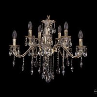 Литая подвесная люстра с хрусталем Bohemia IVELE Crystal 1703/10/225/B/GW