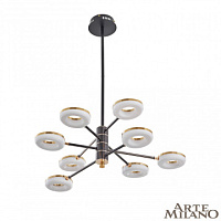 Подвесная светодиодная люстра Arte Milano 276699/8 BK/GD