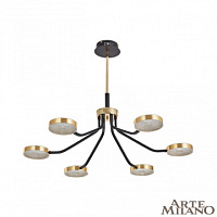 Подвесная светодиодная люстра Arte Milano 276079/6 BK/GD