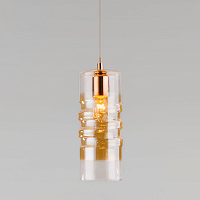 Подвесной светильник со стеклянным плафоном Eurosvet Block 50185/1 золото