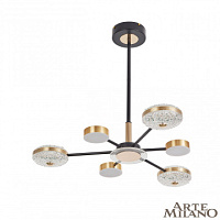 Потолочная светодиодная люстра Arte Milano 272069/6 BK/GD